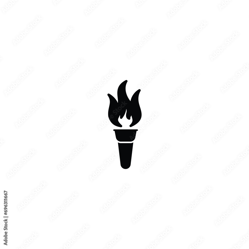 Torch icon, Torch sign vector for web site Computer and mobile app