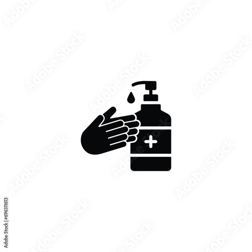 Hand sanitizer wash icon, Washing hand with sanitizer icon vector for web site Computer and mobile app