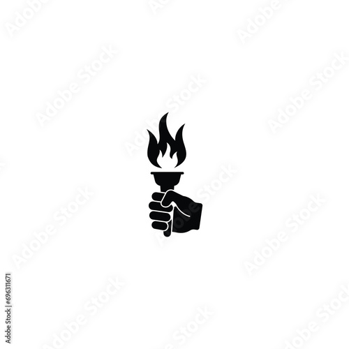 Torch icon, Torch sign vector for web site Computer and mobile app