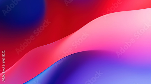 Fluid gradient background with red, blue and violet. Abstract color waves. Generative AI