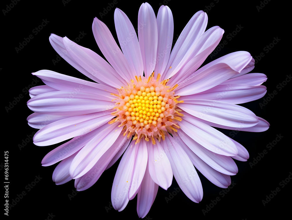 Aster flower in studio background, single aster flower, Beautiful flower, ai generated image Aster flower in studio background, single aster flower, Beautiful flower, ai generated image