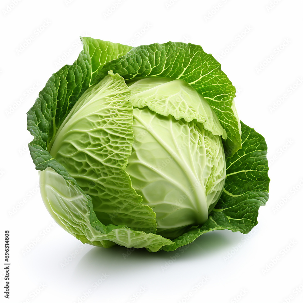 Obraz premium Cabbage isolated on a white background