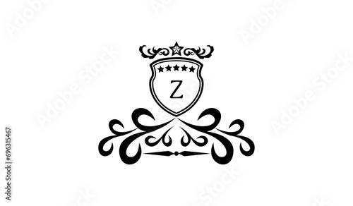 invitation card with wedding rings Logo Z