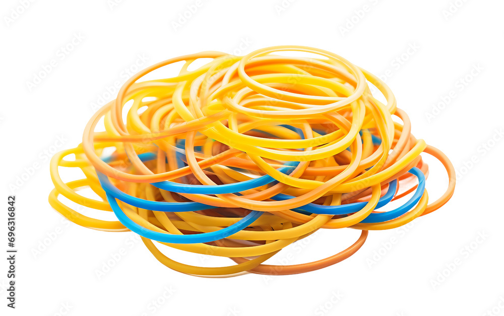 Isolated Rubber Bands Isolated on Transparent Background PNG.