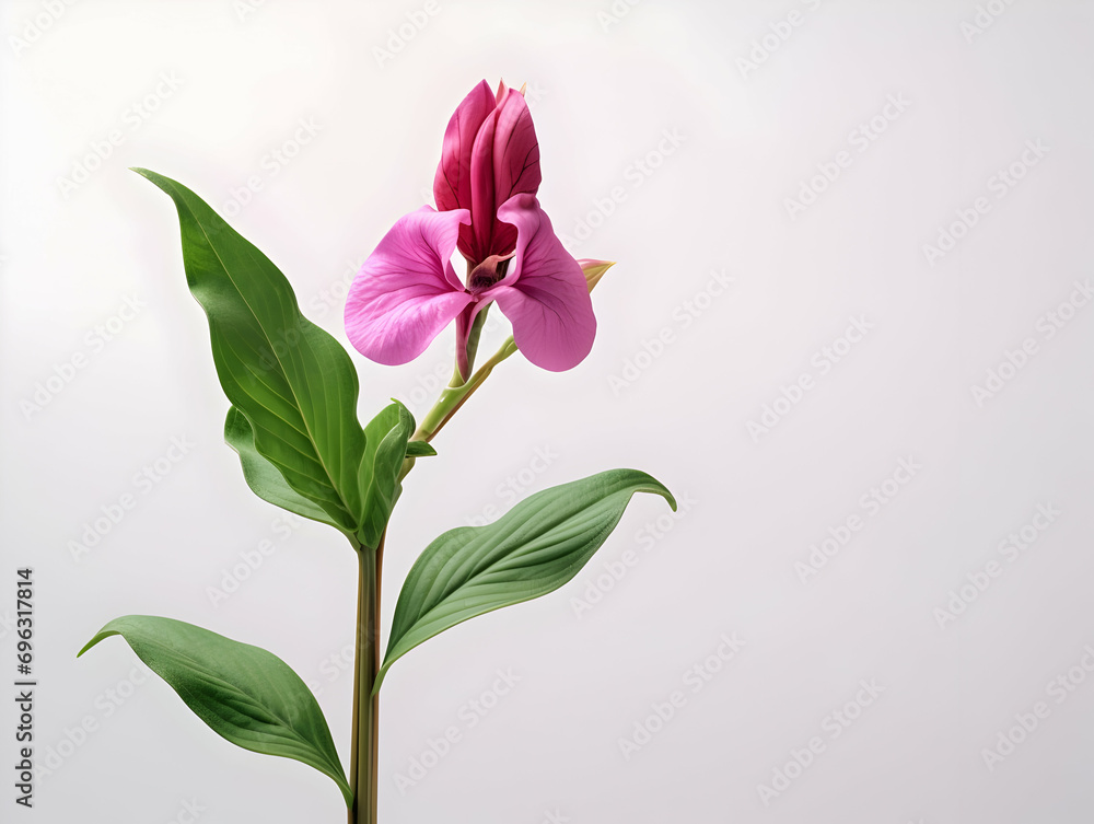 Balsam flower in studio background, single balsam flower, Beautiful flower, ai generated image Balsam flower in studio background, single balsam flower, Beautiful flower, ai generated image
