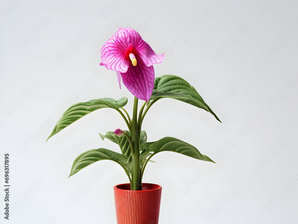 Balsam flower in studio background, single balsam flower, Beautiful flower, ai generated image - obrazy, fototapety, plakaty 