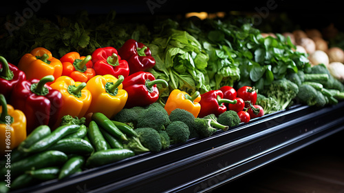 Diverse Array of Organic Foods on Display in a Supermarket