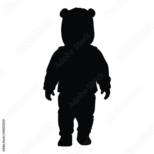 Fototapeta Naklejka Na Ścianę i Meble -  silhouette of Baby walking