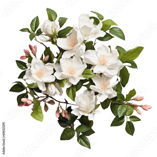 Ornamental shrub flowery plants cutout on Transparent Background PNG photo