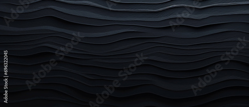 Abstract 3D design with black and grey waves made of slate  design for backgrounds. 