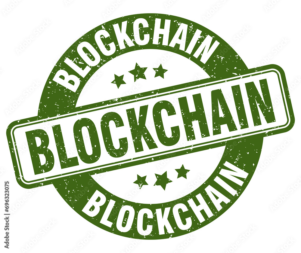 blockchain stamp. blockchain label. round grunge sign blockchain stamp. blockchain label. round grunge sign