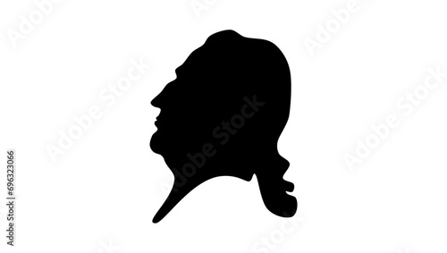 Benjamin Lincoln, black isolated silhouette