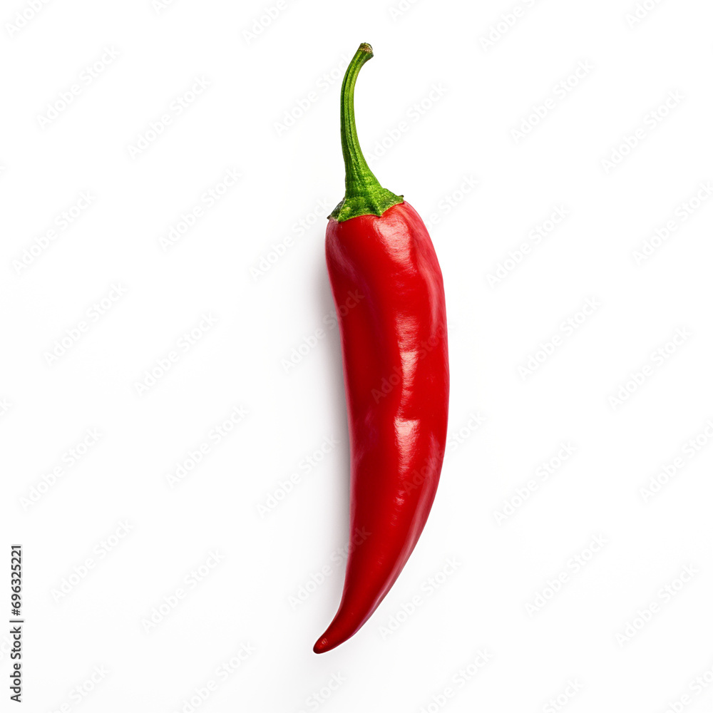 Chili pepper on a transparent background, ai technology