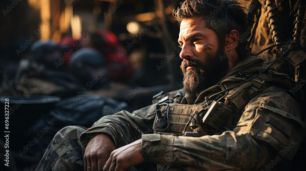 Fototapeta premium Portrait of a Soldier