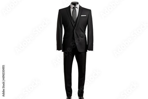 Black Color Suit Elegance on a transparent background