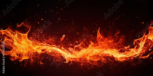 Dance of flames takes center stage showcasing primal beauty and untamed energy of fire. Vibrant hues of orange and red create visual flames leap and intertwine casting warm and enchanting glow