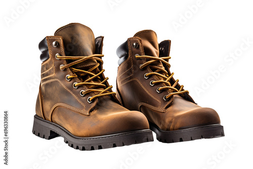 Brown Boots Isolation on a transparent background