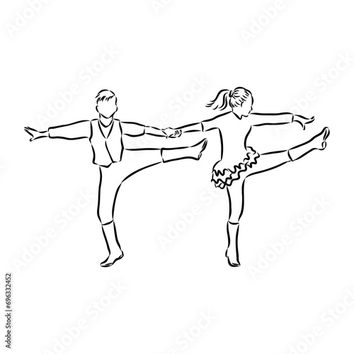 acrobatic rock dance Acrobatic rock and roll vector