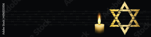 International Holocaust Remembrance Day vector. Star of David . January 27. Important day
