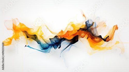 white background with muti color wave on isolated background with paace for text and grapichs photo