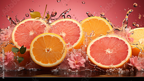 Glistening Citrus Delight Fresh Oranges Adorned with Water Droplets 