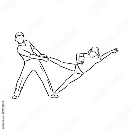 acrobatic rock dance Acrobatic rock and roll vector