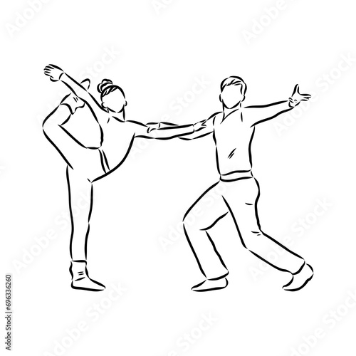 acrobatic rock dance Acrobatic rock and roll vector
