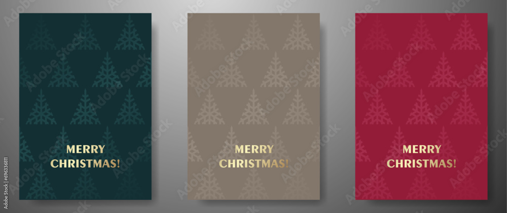 Premium Christmas cover design. Elegant background with  Christmas tree for cover design, cards, flyer, poster, invitation. Winter patern.