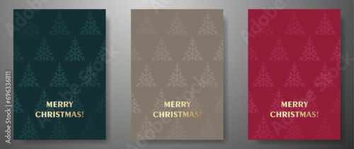 Premium Christmas cover design. Elegant background with Christmas tree for cover design, cards, flyer, poster, invitation. Winter patern.