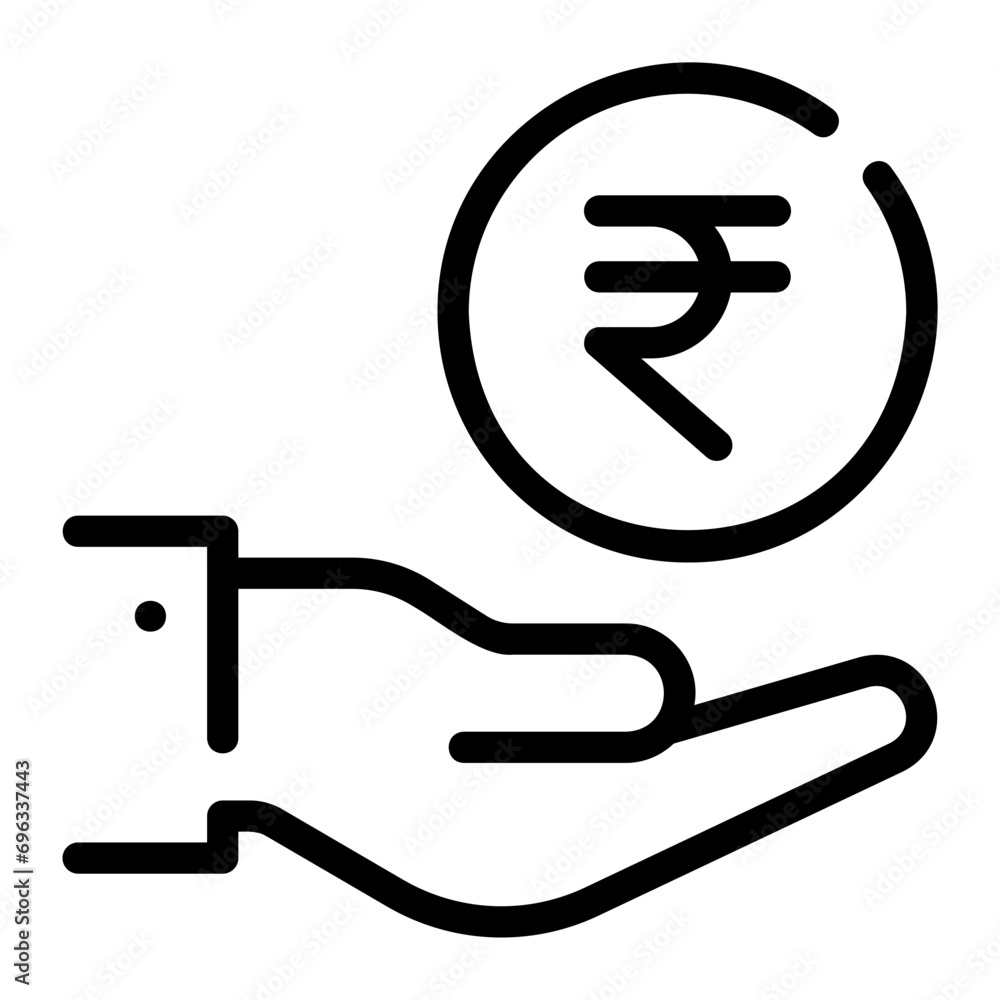 rupee line icon rupee line icon