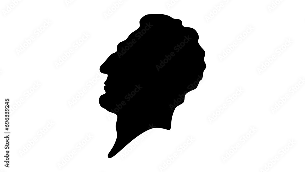 Arthur Wellesley, black isolated silhouette