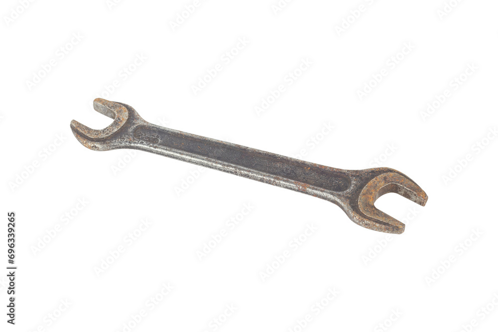spanner, old spanner isolated from background spanner, old spanner isolated from background