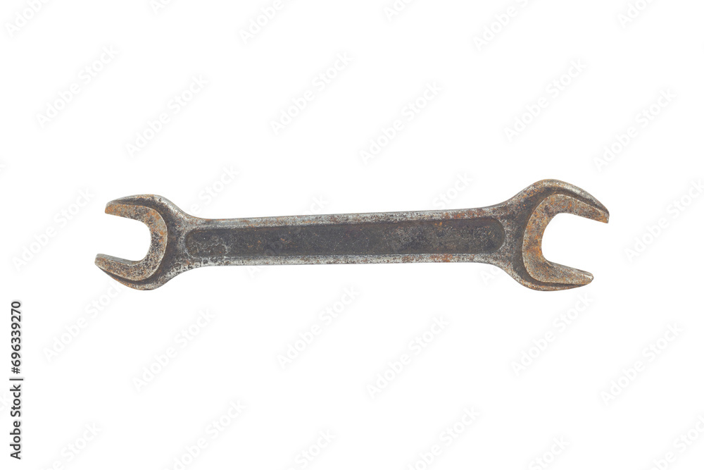 spanner, old spanner isolated from background spanner, old spanner isolated from background