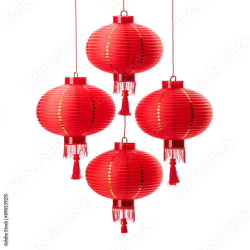 Chinese new year hanging lanterns