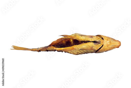 smoked fish, smoked bream, isolated from background © Nikolay