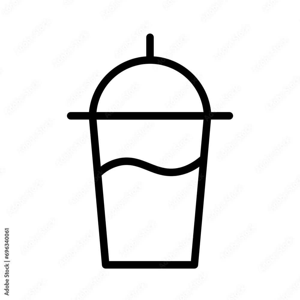 Chocolate Drink Ice Outline Icon Chocolate Drink Ice Outline Icon