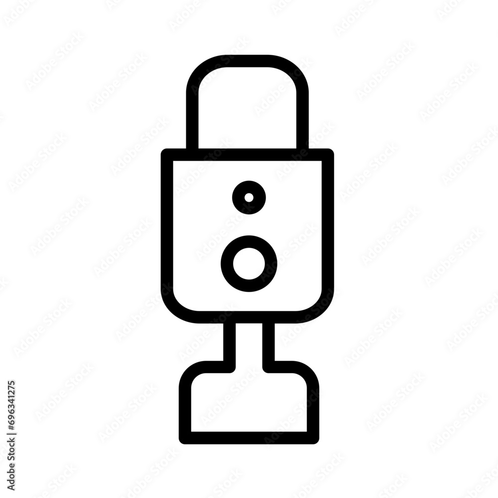 Audio Mic Record Outline Icon Audio Mic Record Outline Icon