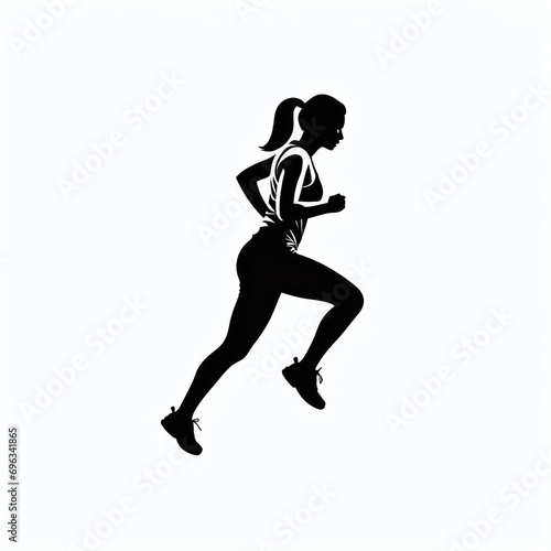 "Energetic Silhouettes: Vector Illustrations of Active Women in Sports, Running, Dancing, and Fitness"