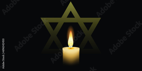 International Holocaust Remembrance Day vector. Star of David . January 27. Important day