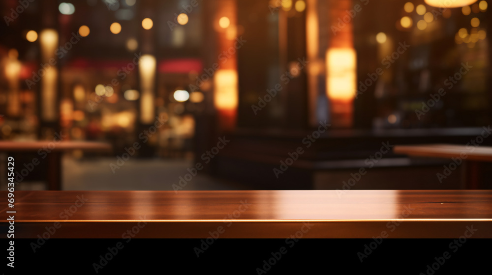 An empty tabletop podium in a restaurant