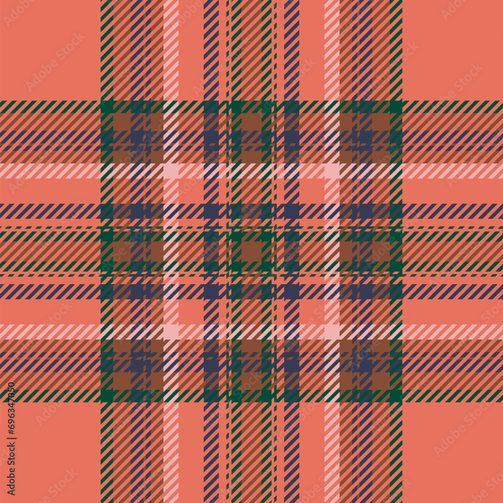 Plaid check pattern. Seamless fabric texture. Tartan textile print.