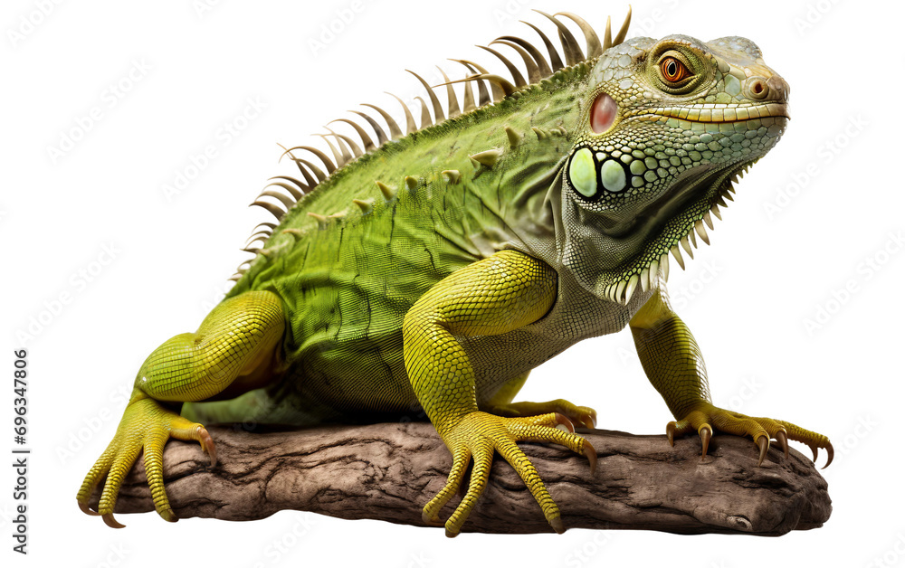 Fototapeta premium Iguana Isolated on Clear Background
