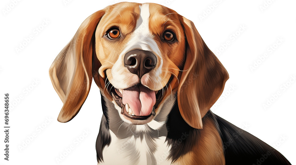 Beagle with floppy ears Ai Generative