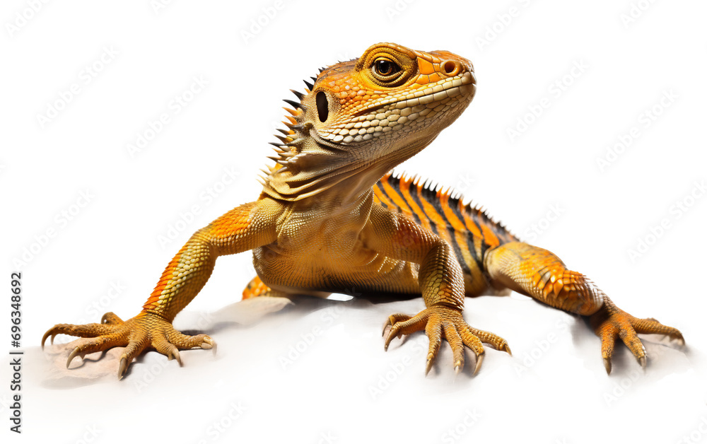 Naklejka premium Lizard Isolated on Clear Background