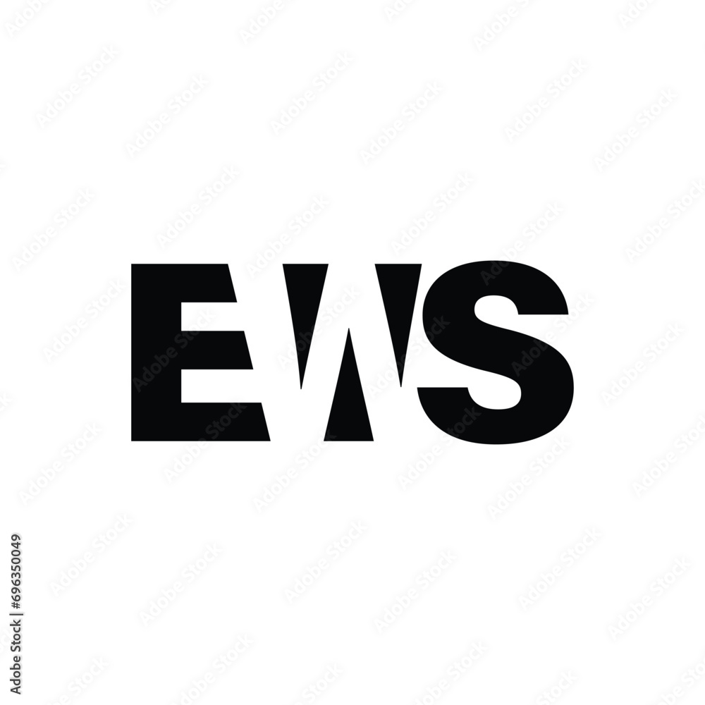 EWS letters negative space logo EWS letters negative space logo