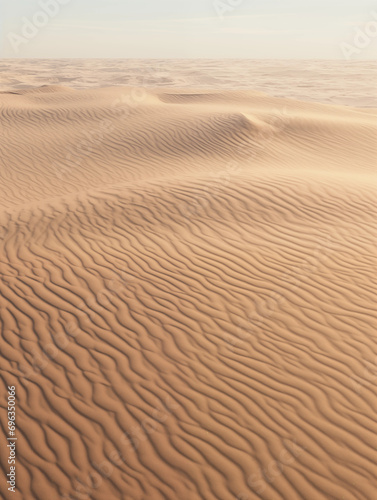 Serenity Dunes: Golden Hour at the Desert Expanse