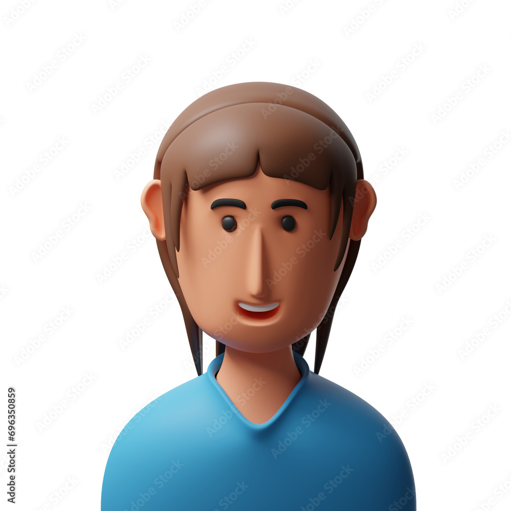Cute Girl avatar 3d illustration Cute Girl avatar 3d illustration
