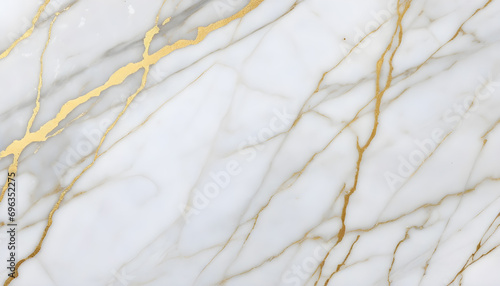 Modern Design: Polished Gold Marble with White Texture