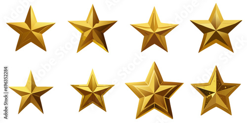 Vector illustration of multiple golden stars 