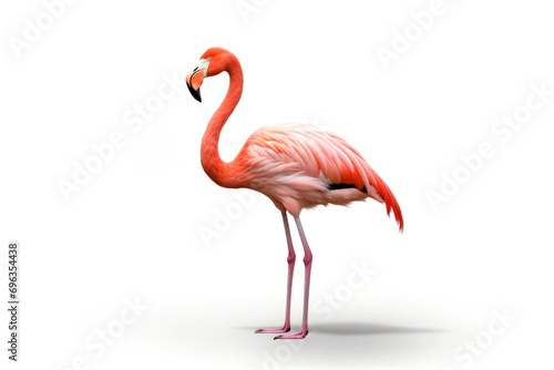 Flamingo isolated on white background 